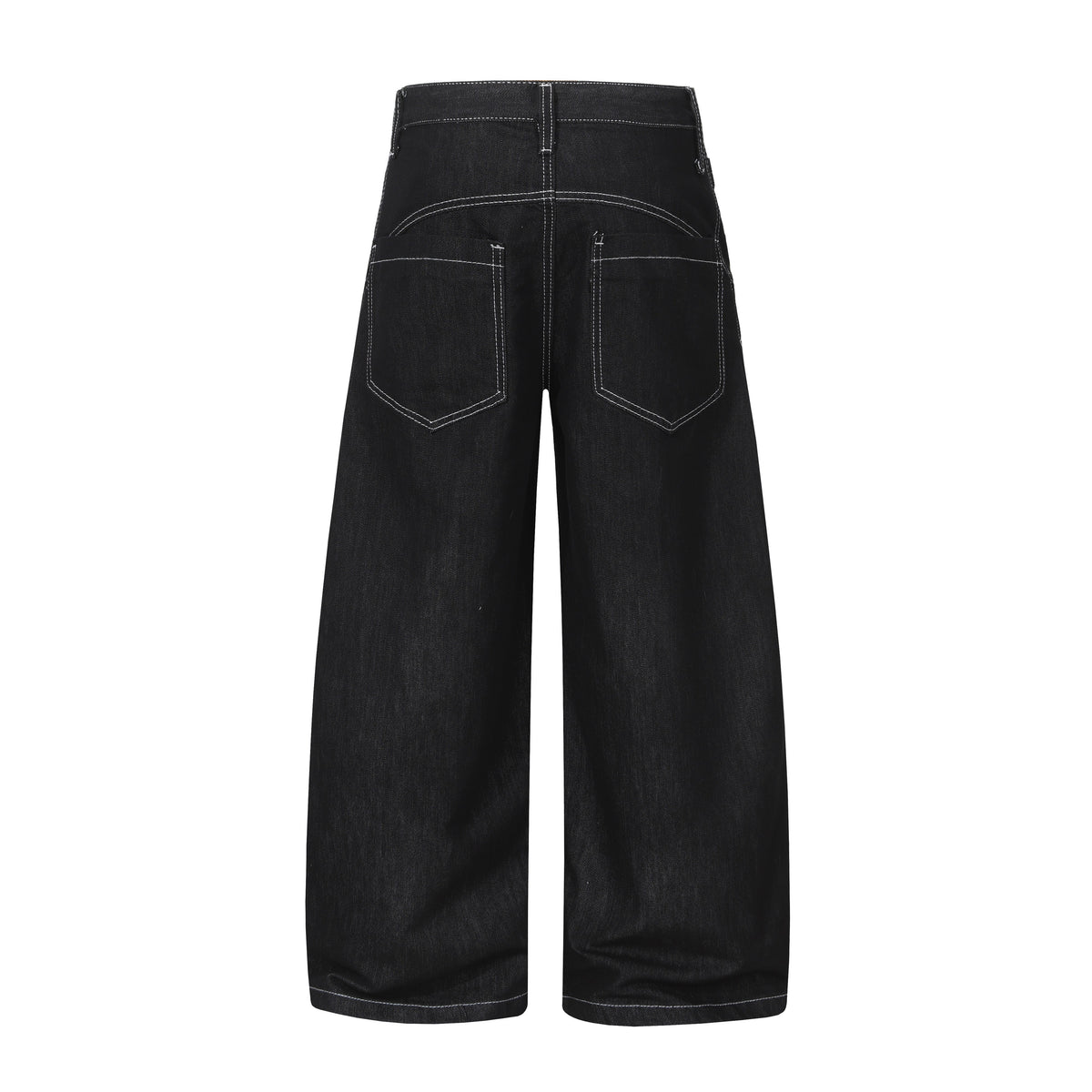 Madxmarx Buckle Detail Wide-Leg Denim Pants