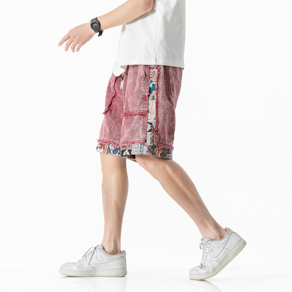Shorts Reto de mezclilla lavada vintage