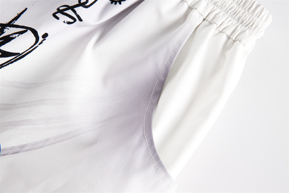 High street graffiti spray dye shorts