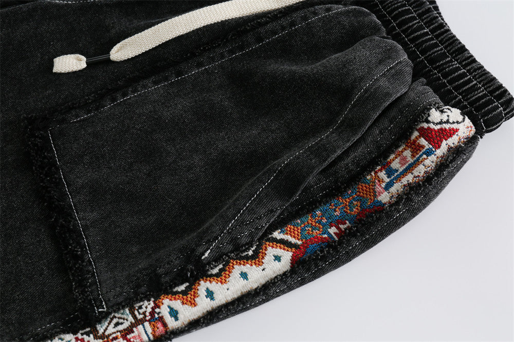 Shorts Reto de mezclilla lavada vintage