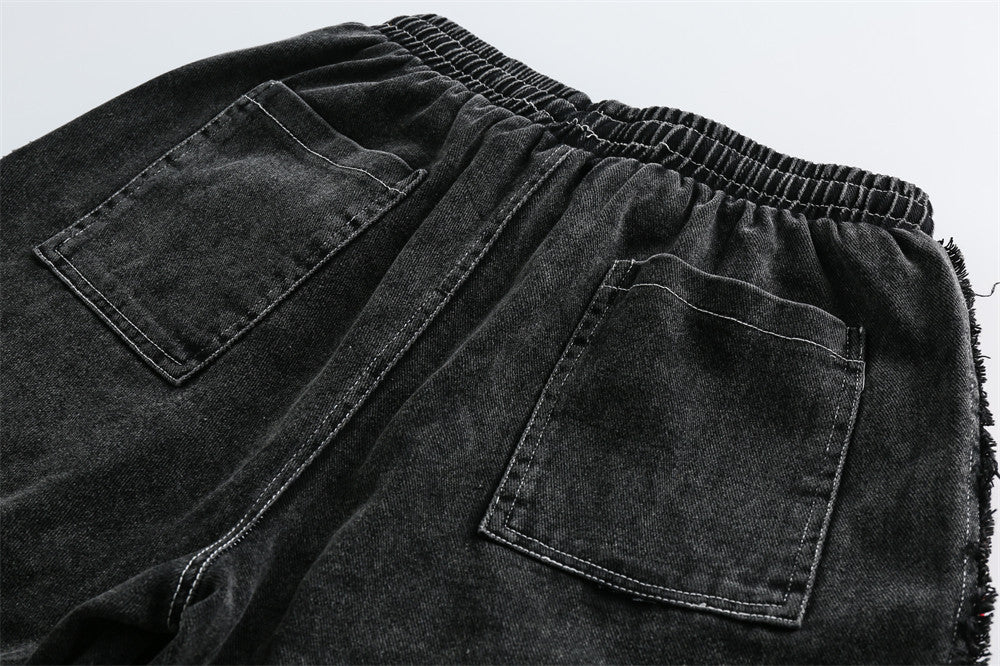 Shorts Reto de mezclilla lavada vintage