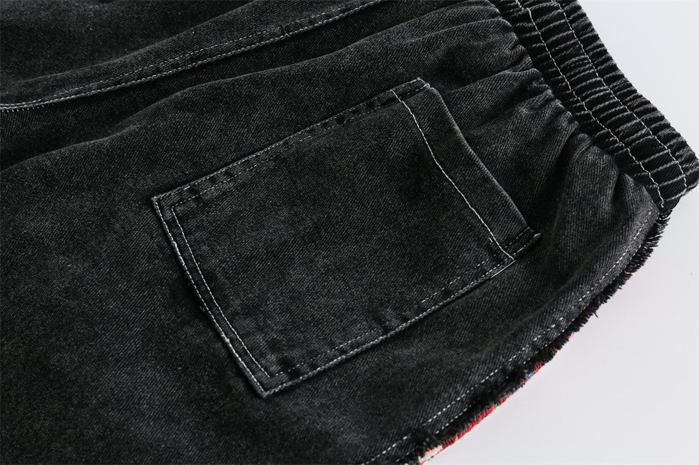 Shorts Reto de mezclilla lavada vintage