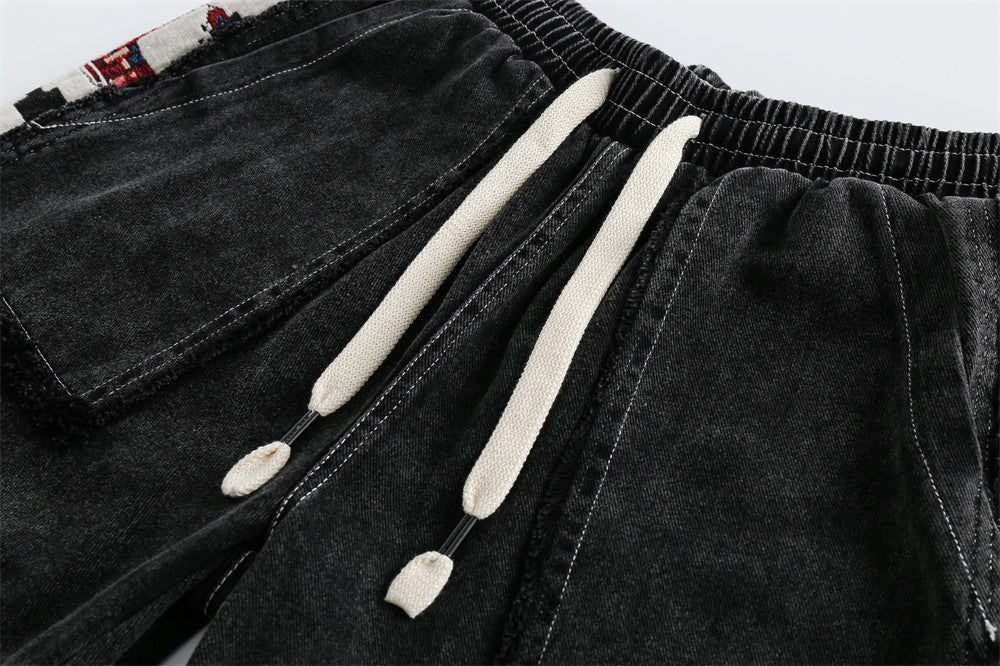 Shorts Reto de mezclilla lavada vintage