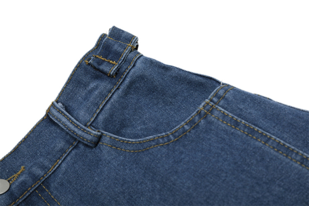 High Street Wide-Leg Denim Short