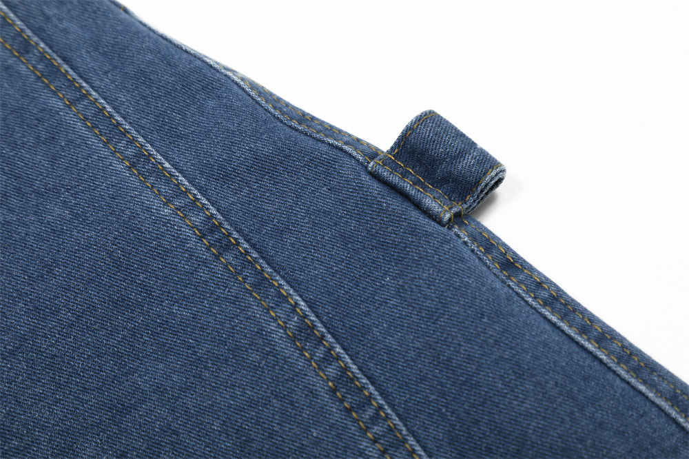 High Street Wide-Leg Denim Short