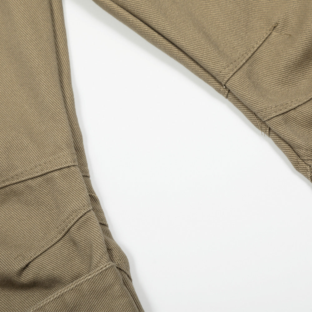 Solid Color Pleated Wide Leg Short