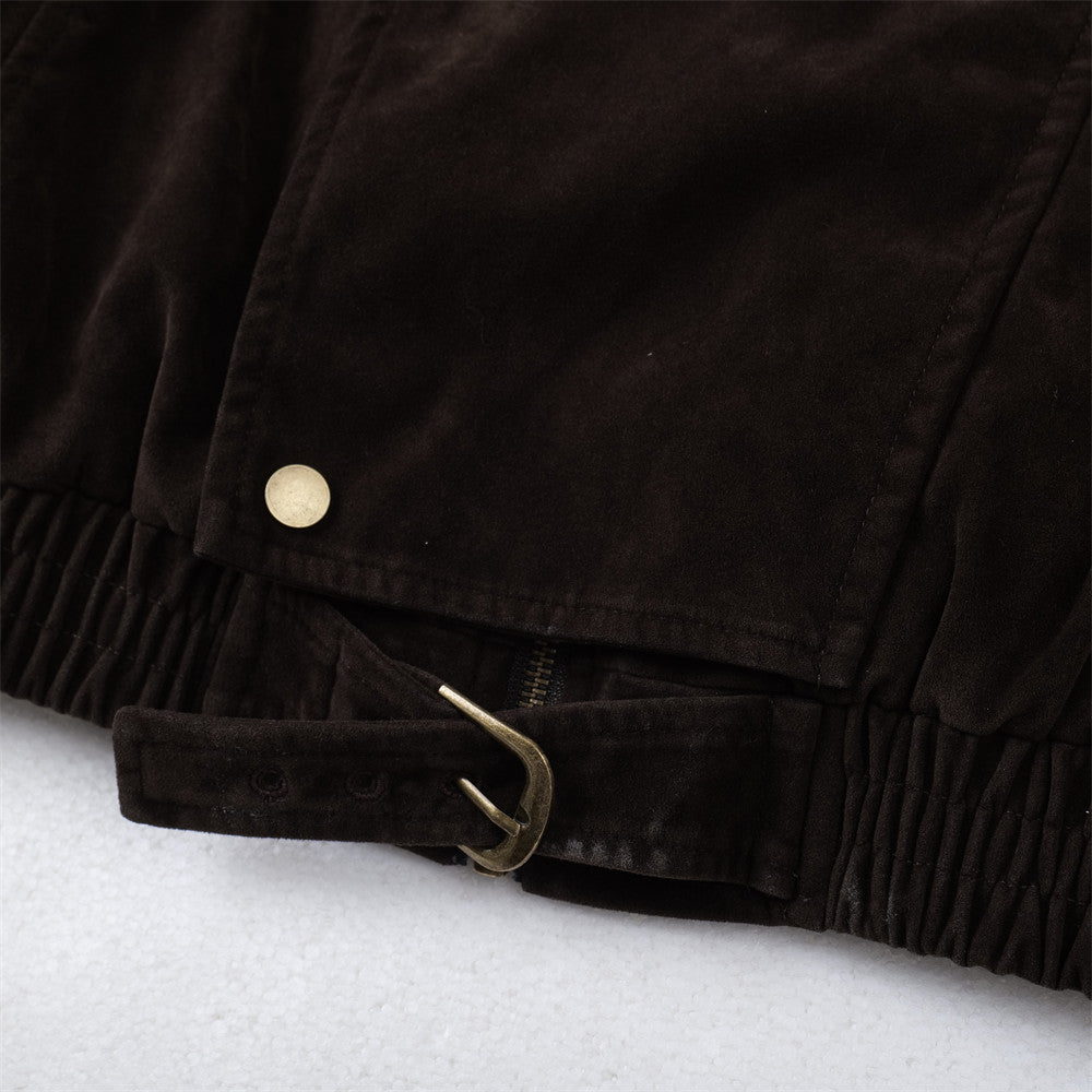 Stylish Cleanfit Irregular Zip-Up Jacket