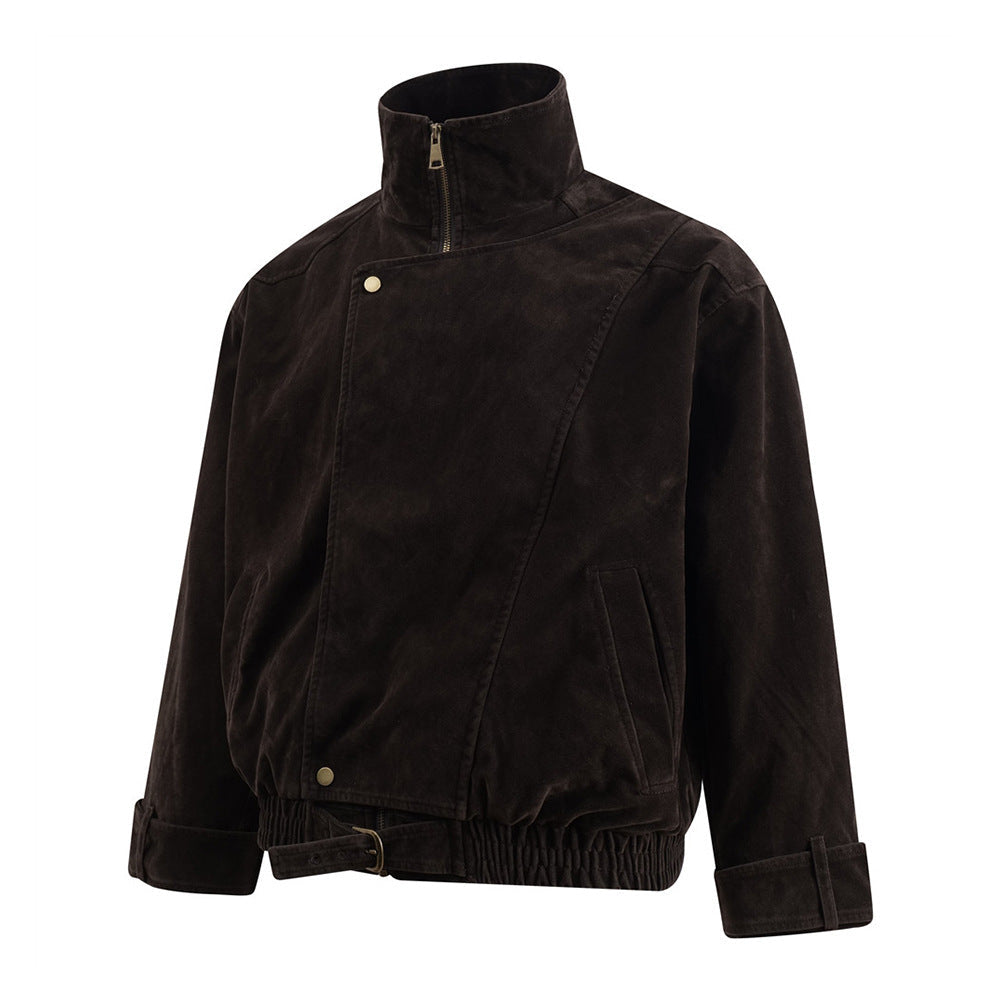 Stylish Cleanfit Irregular Zip-Up Jacket