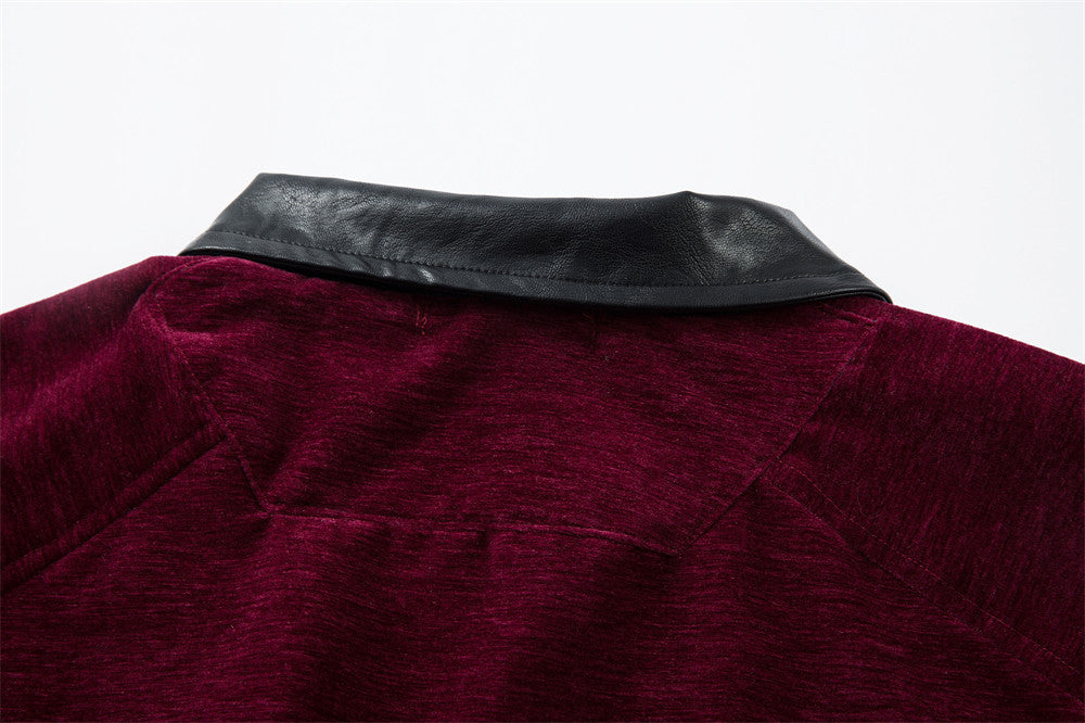 Streetwear Cool Stylish Faux Leather Collar Jacket