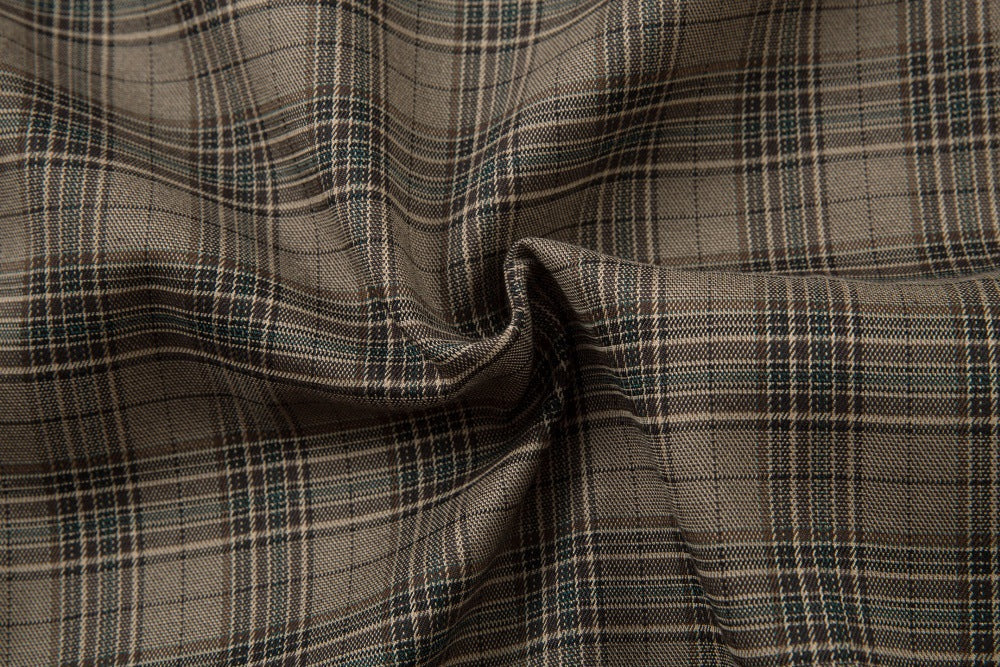 Vintage Plaid High Street High Neck Jacket