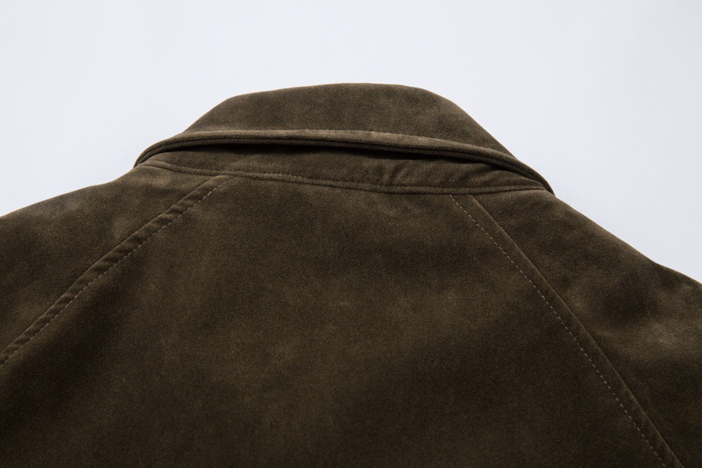 Deconstructed Split Design Solid Color Lapel Jacket