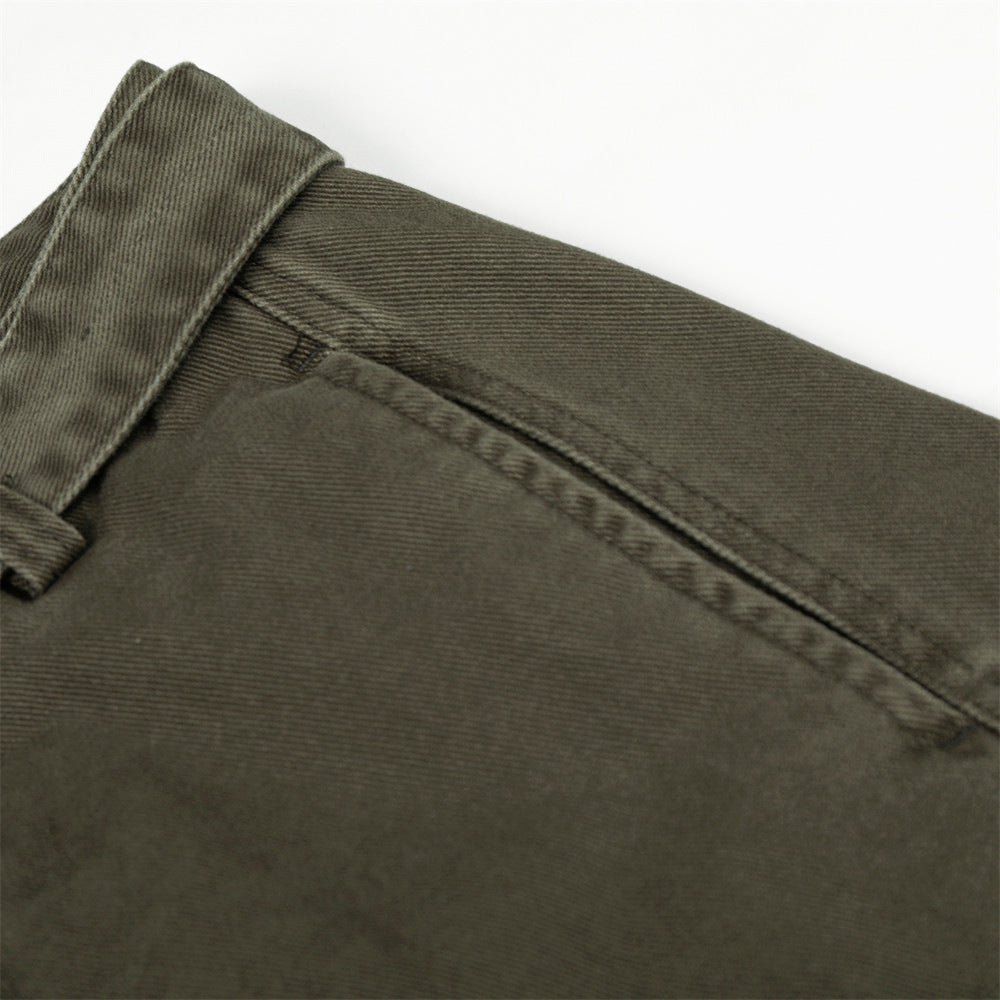 American Style Solid Color With Belt Wide Leg Pants