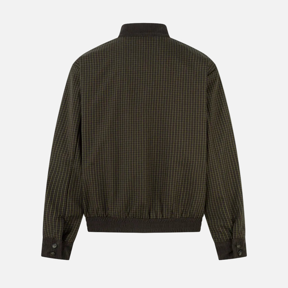 American Vibe Two Way To Wear Vertical Collar Plaid Jacket