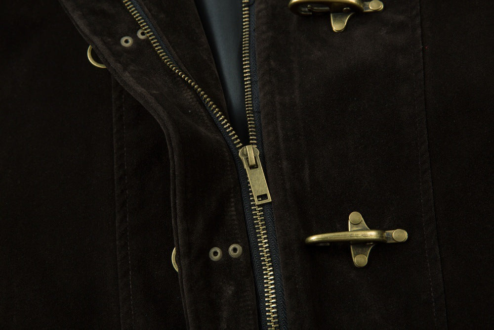 Stylish Casual Heavy Metal Buckle Design Jacket