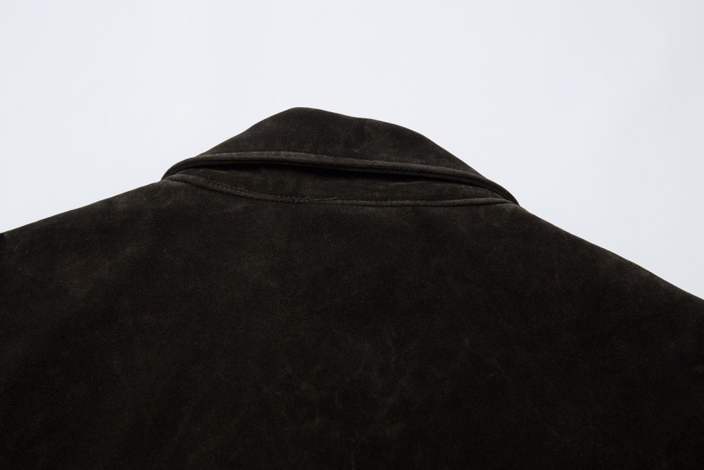 Stylish Casual Heavy Metal Buckle Design Jacket