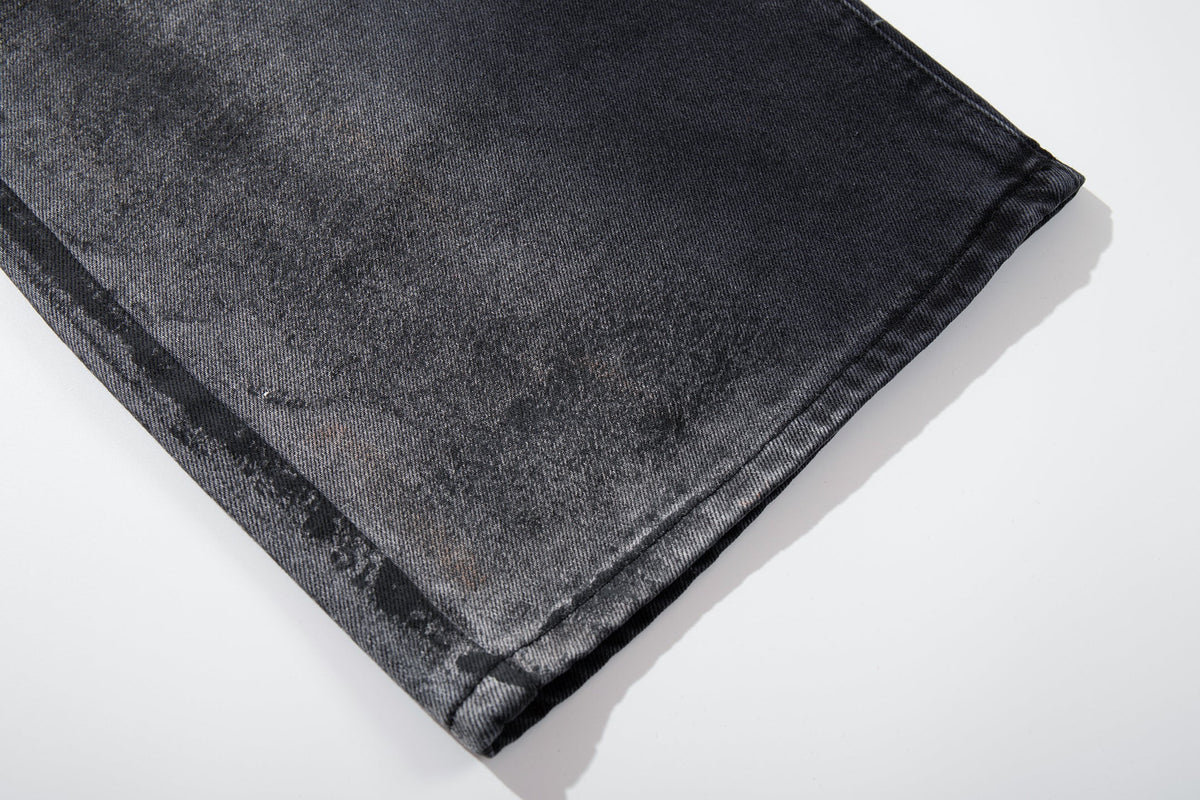 Madxmarx Smoke-Texture Wide-Leg Jeans