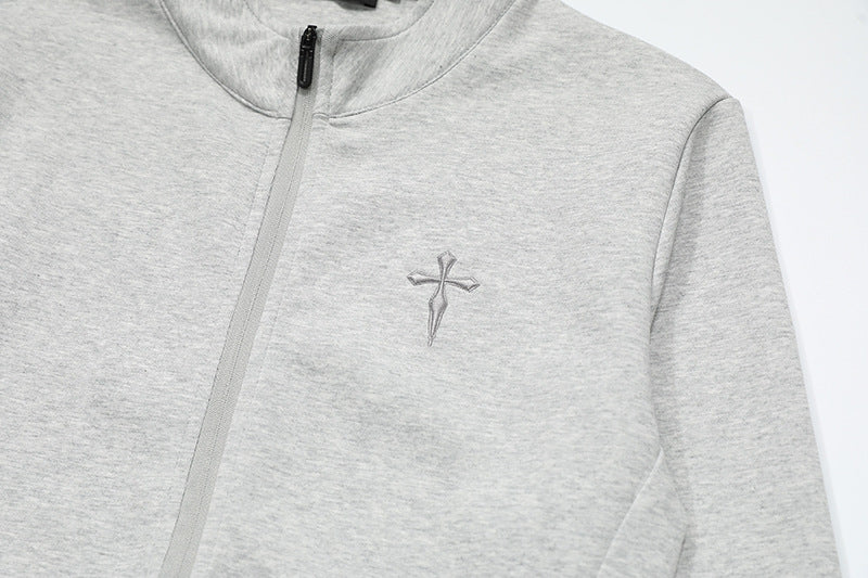 DAXUEN Slim-fit mock neck zip jacket