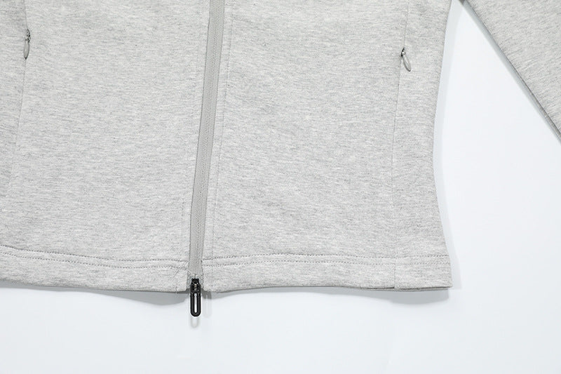 DAXUEN Slim-fit mock neck zip jacket