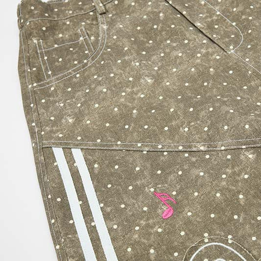 Faded Polka Dot Wide Leg Pants