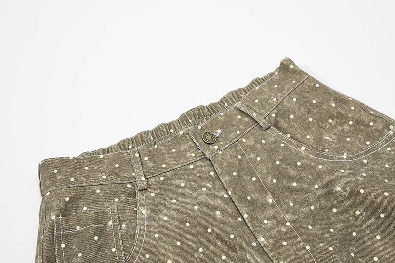 Faded Polka Dot Wide Leg Pants