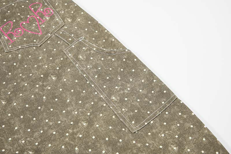 Faded Polka Dot Wide Leg Pants