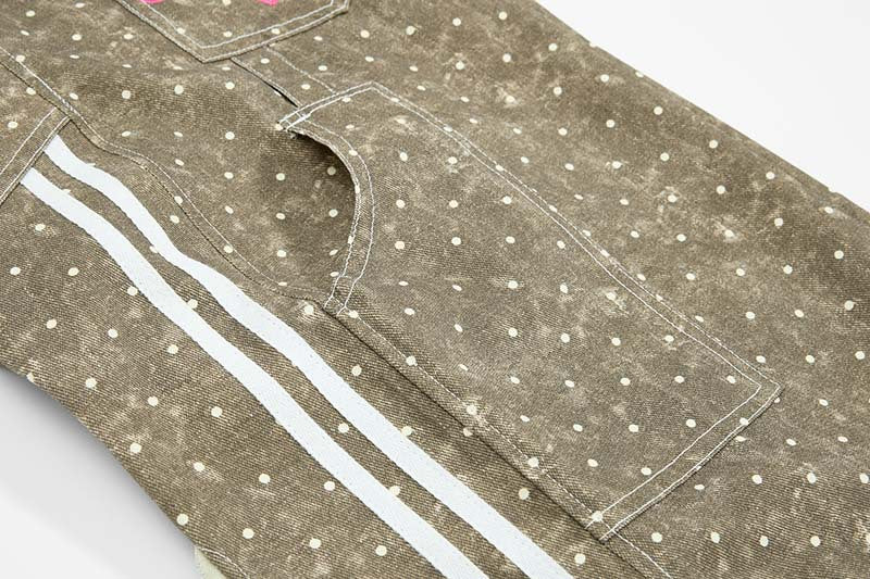 Faded Polka Dot Wide Leg Pants