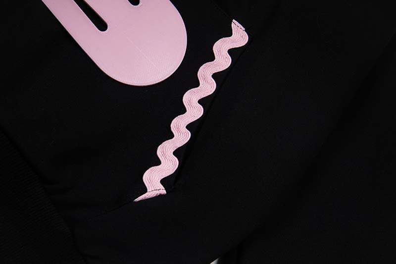 Star Appliqué Color-Block Zip Hoodie