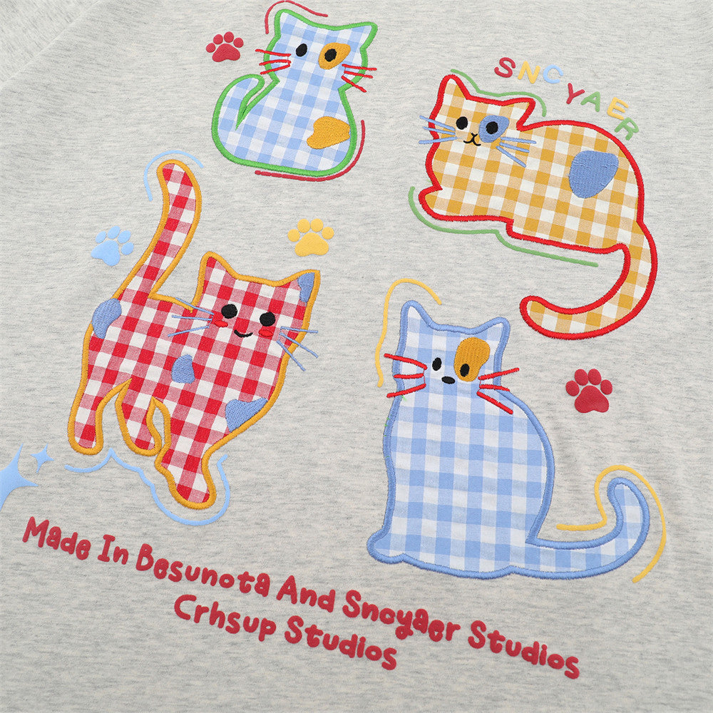 Playful Cat Graphic T-Shirt