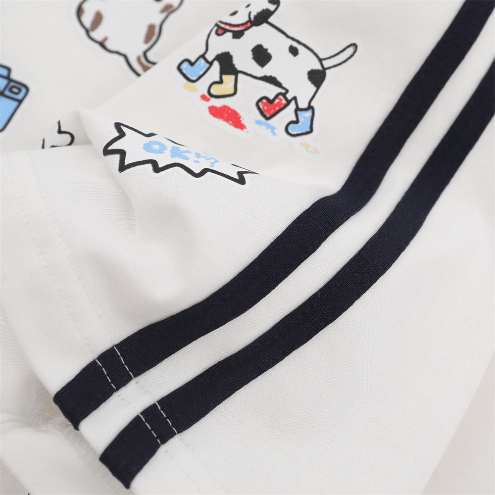 Cartoon Graphics Polo Shirt – Short Sleeve