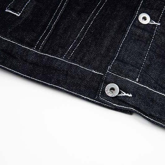 Oversized Denim Jacket with Bold Embroidery