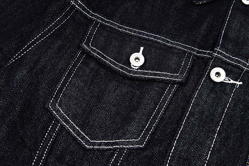 Oversized Denim Jacket with Bold Embroidery