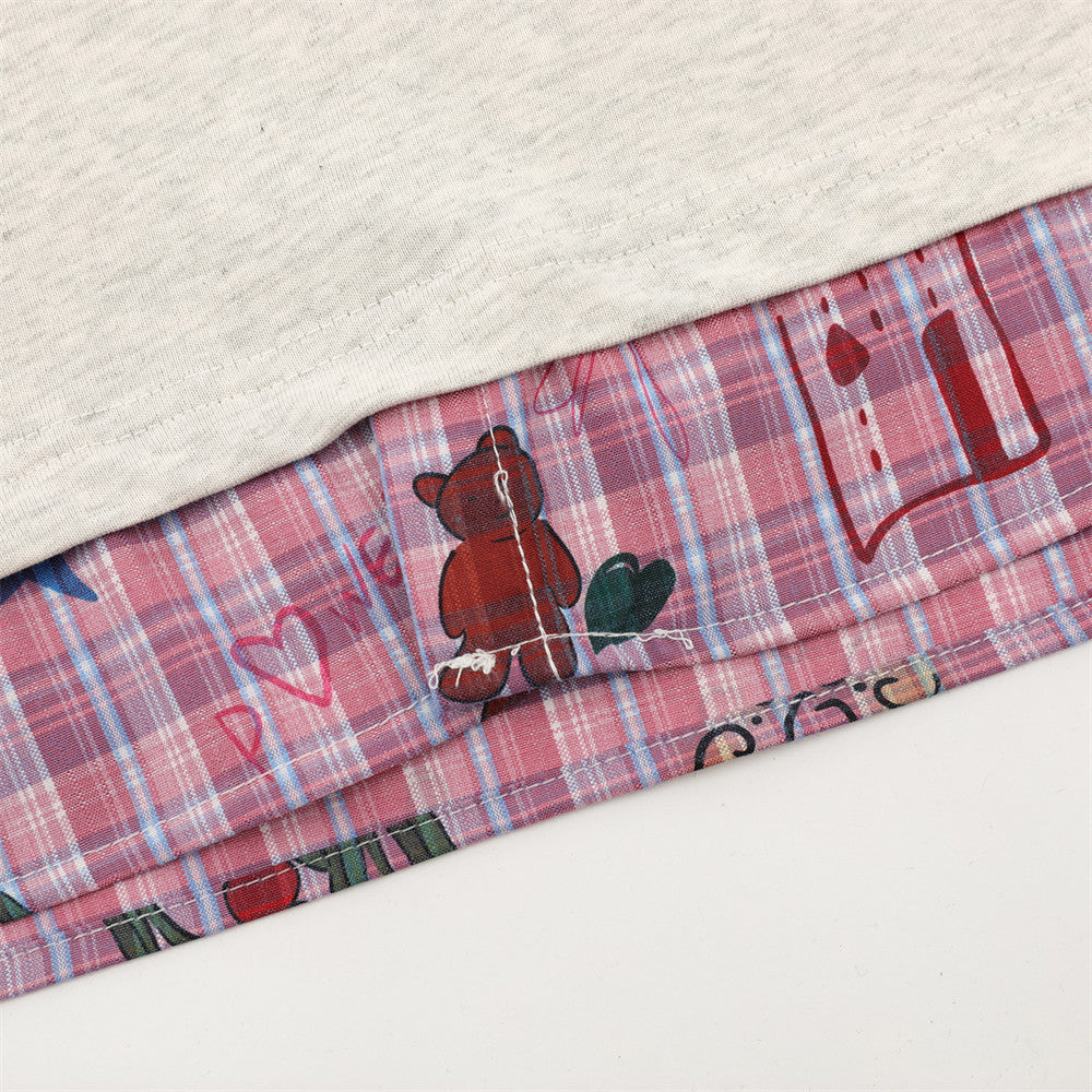 Polo à motif cartoon superposé