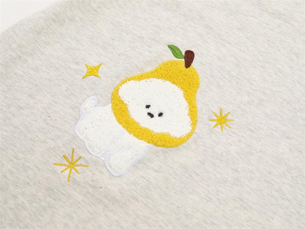 Poloshirt mit Cartoon-Stickerei – lockere Passform