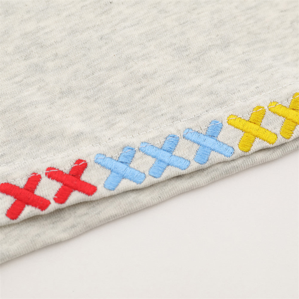 Poloshirt mit Cartoon-Stickerei – lockere Passform