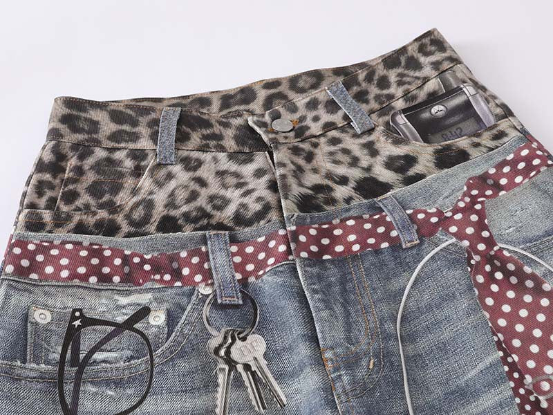 Trompe-l'Oeil High-Waisted Jeans