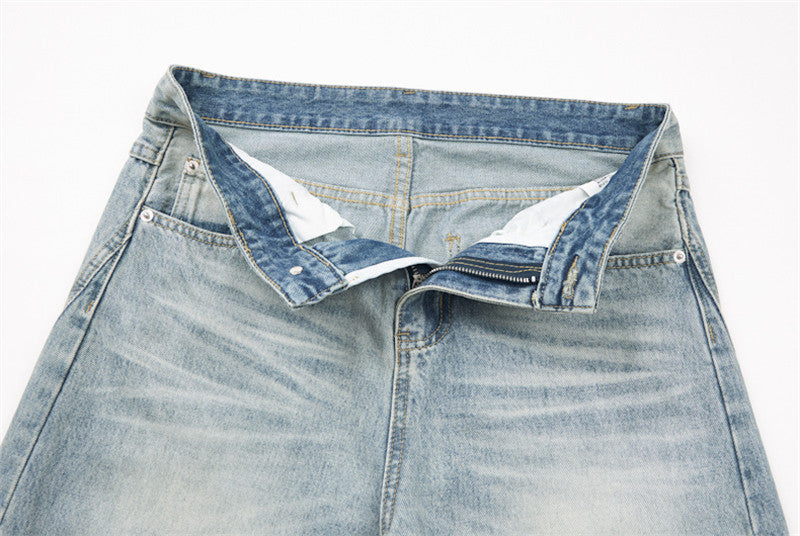High-Waisted Barrel-Leg Jeans