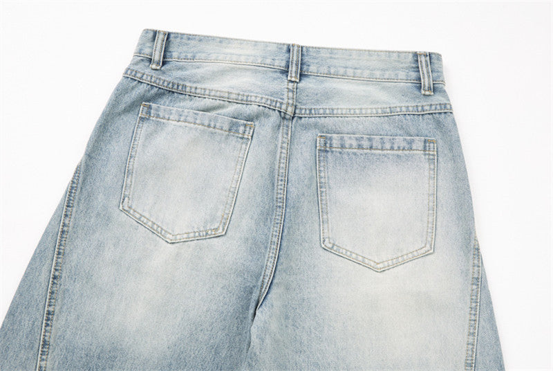 High-Waisted Barrel-Leg Jeans