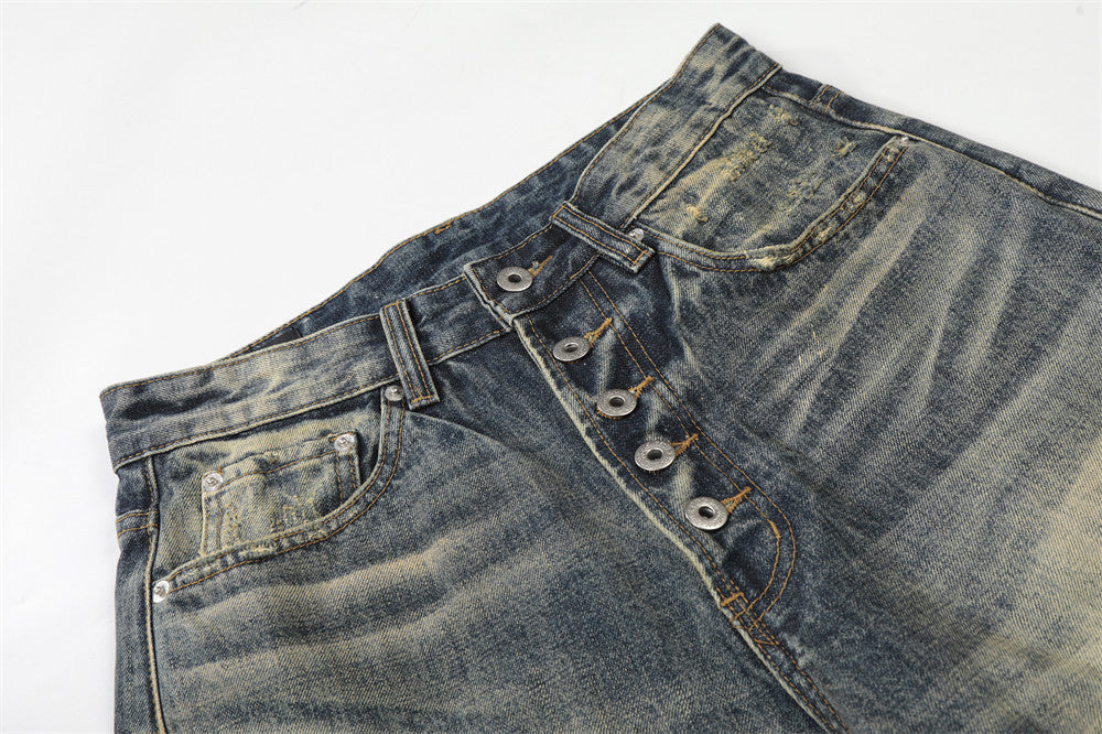 Distressed Baggy Denim Jeans
