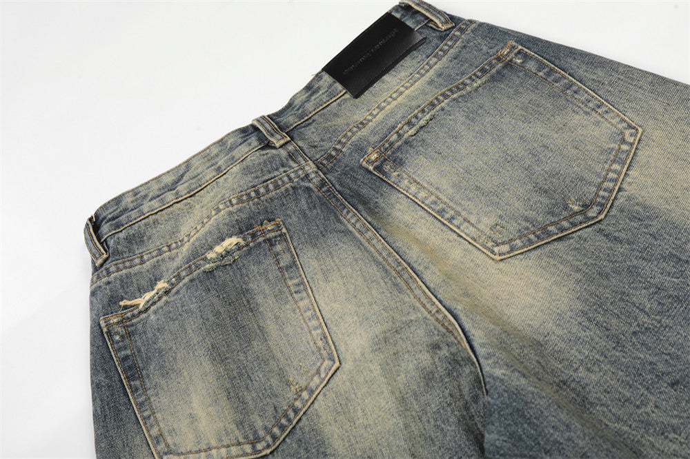 Distressed Baggy Denim Jeans
