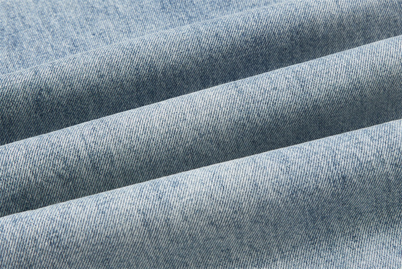 Jean cargo large bleu clair délavé