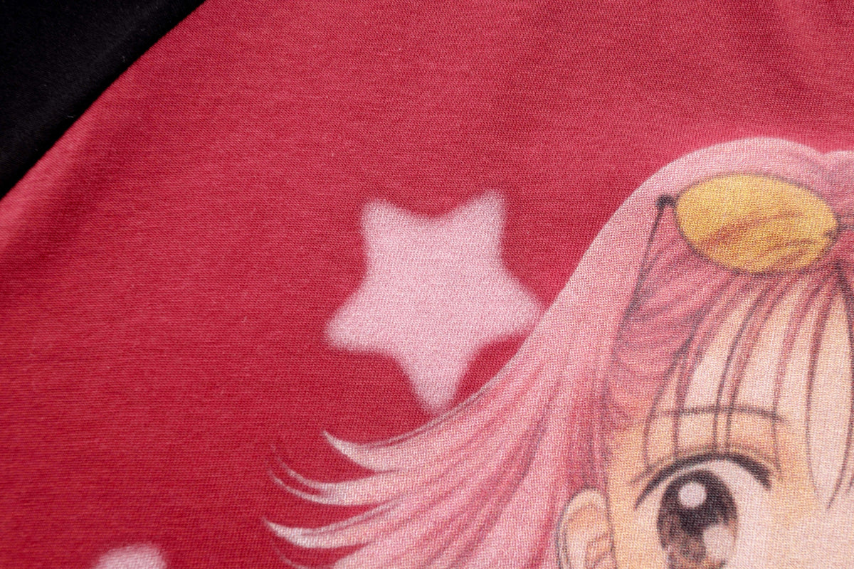 Madxmarx Anime Graphic Raglan Long Sleeve Tee
