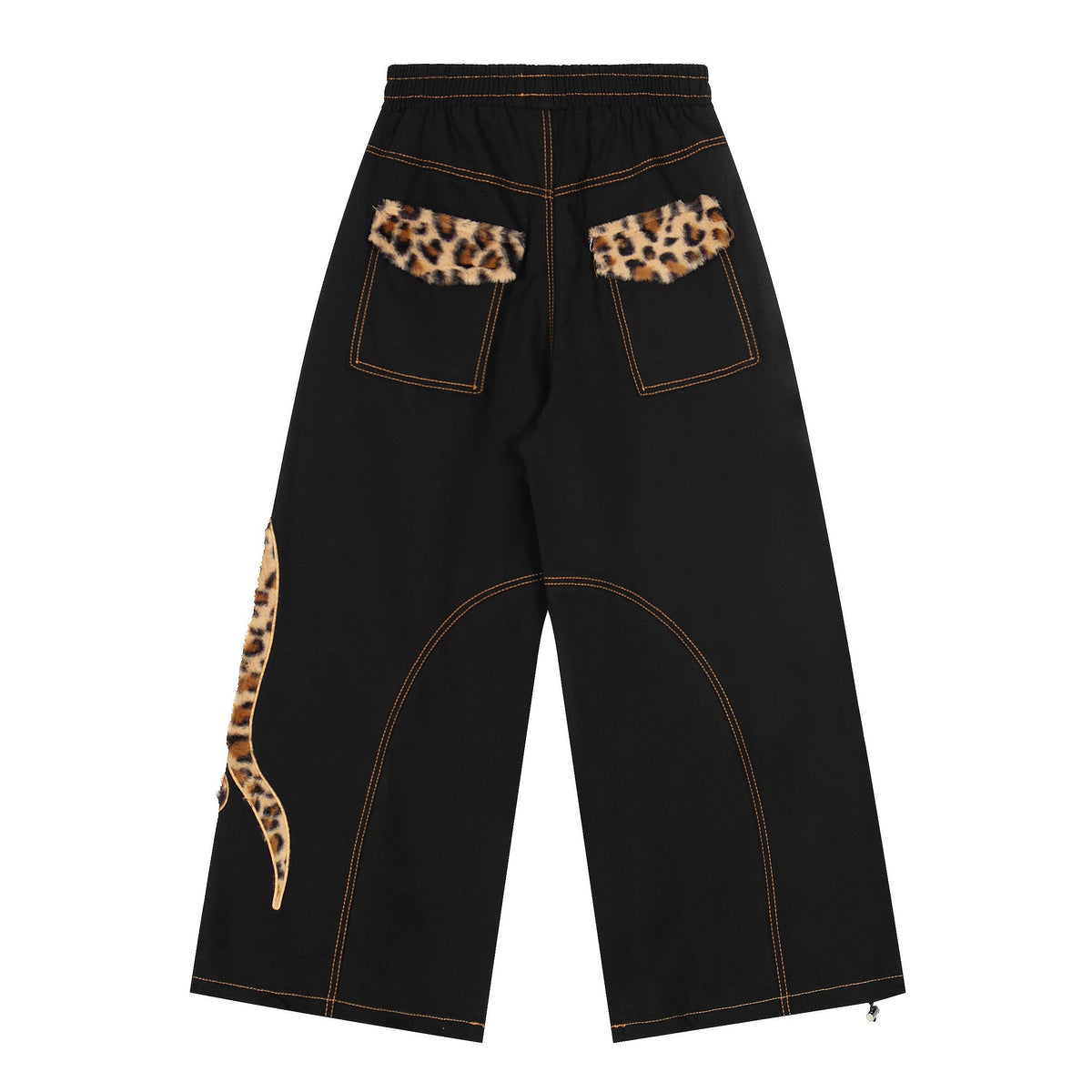 Pantalon large à patch léopard Madxmarx