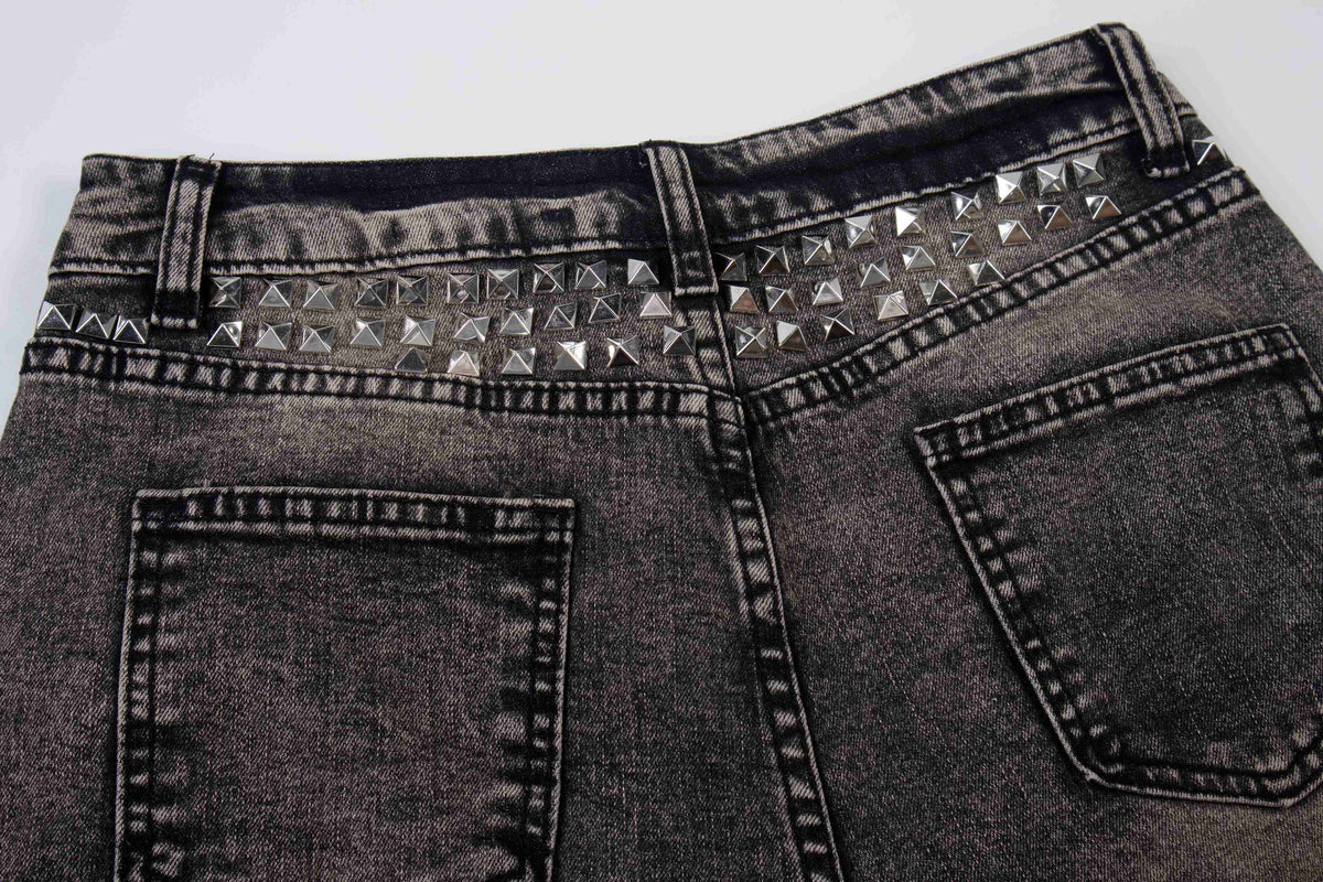 Madxmarx Stacked Moto Zip Jeans