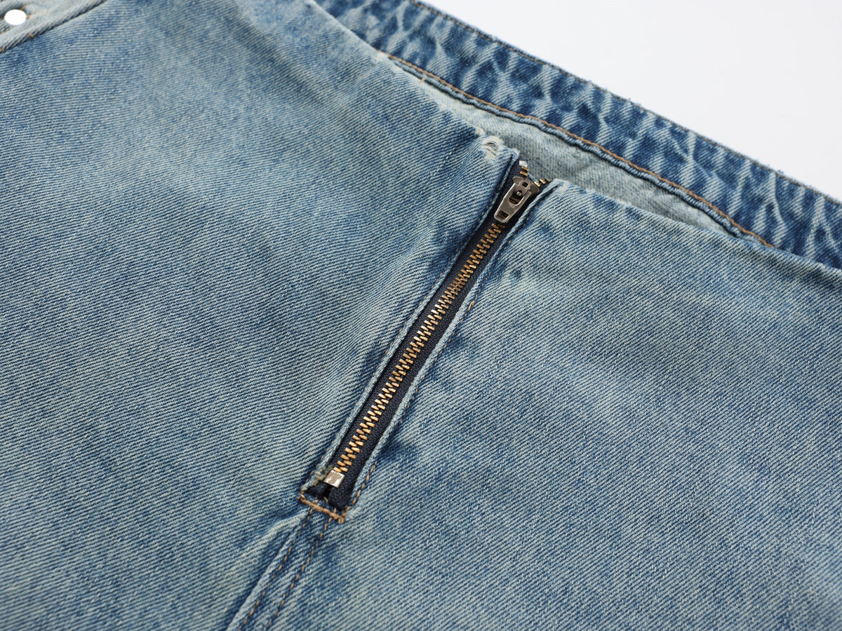 Madxmarx Graphic Wide-Leg Denim Pants