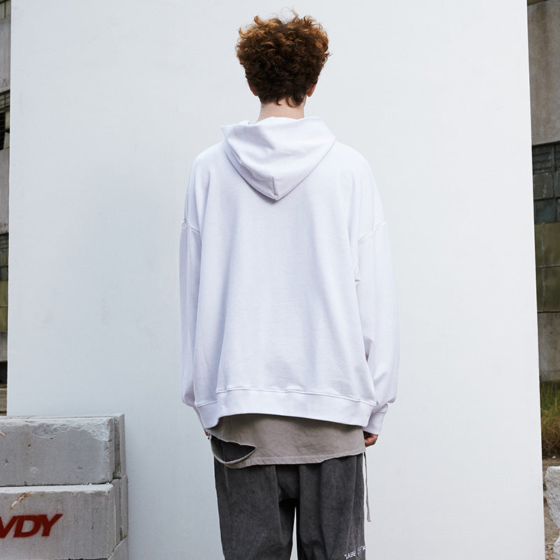Felpa oversize con cappuccio e motivo a farfalla
