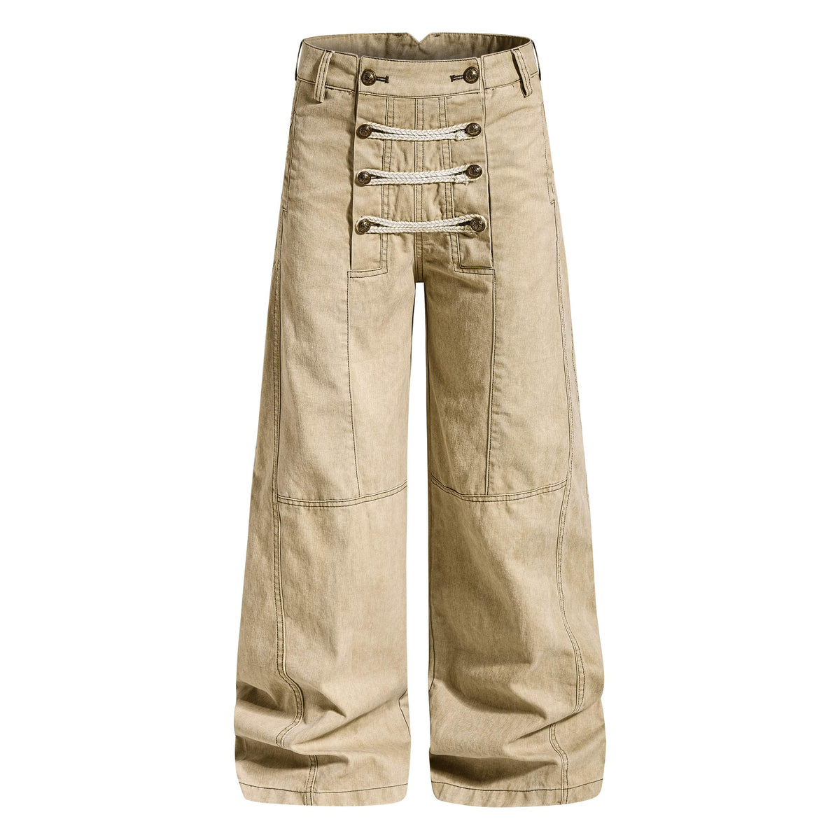Madxmarx Military Rope Wide-Leg Pants
