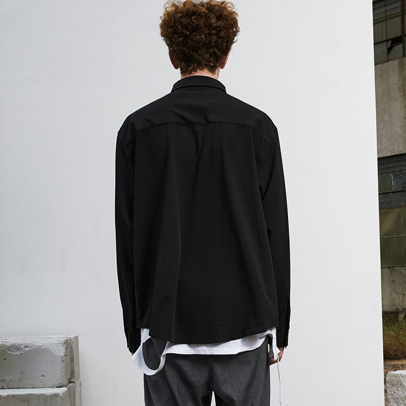 Patchwork Oversize Long Sleeve Shirt