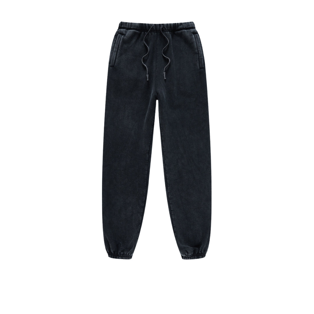 Oversize Fleece Lining Washed Zipper Hoodie & Pullover Hoodie & Pants Setup