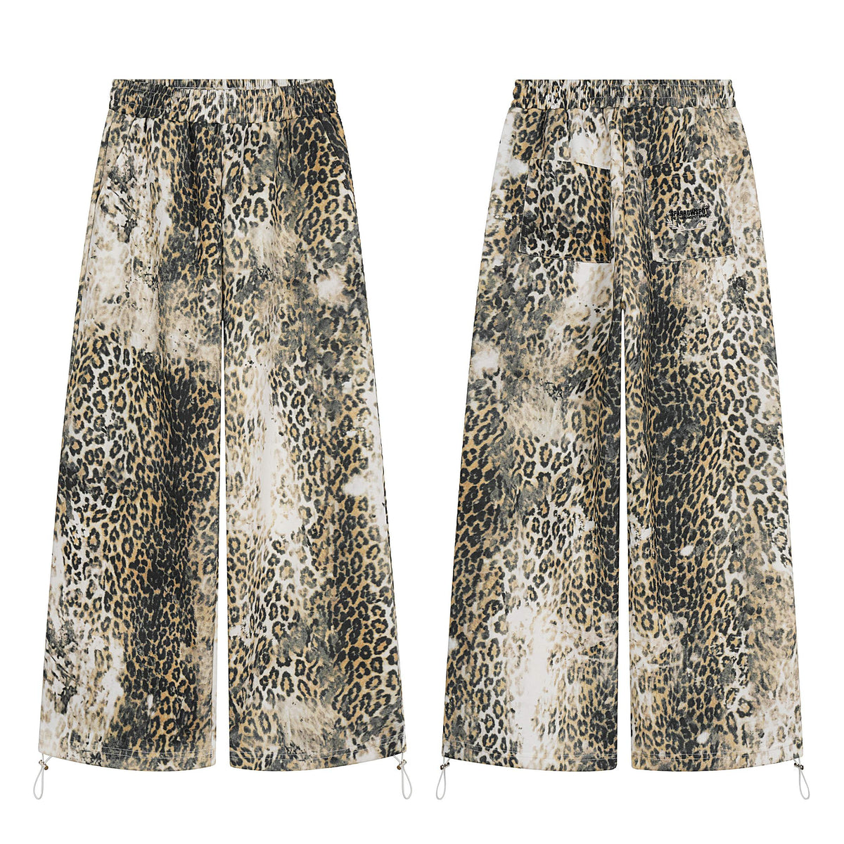 Madxmarx Leopard Print Wide-Leg Pants