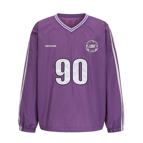 Pull-over de sport rétro en nylon Madxmarx - M / Violet